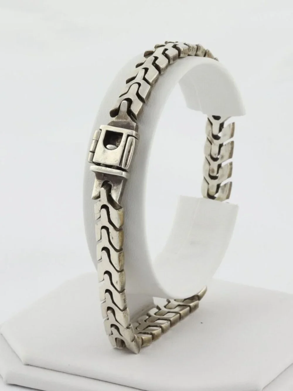 Men's Sterling Silver Heavy Thick Link Chain Bracelet 8 1/4